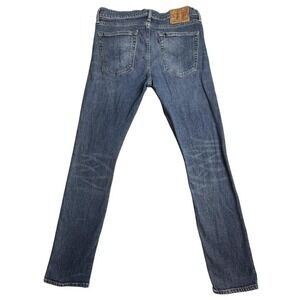 Levis 519 Skinny Jeans Mens 36x32 (33x29) Medium‎ Blue Stretch Denim 5 Pocket